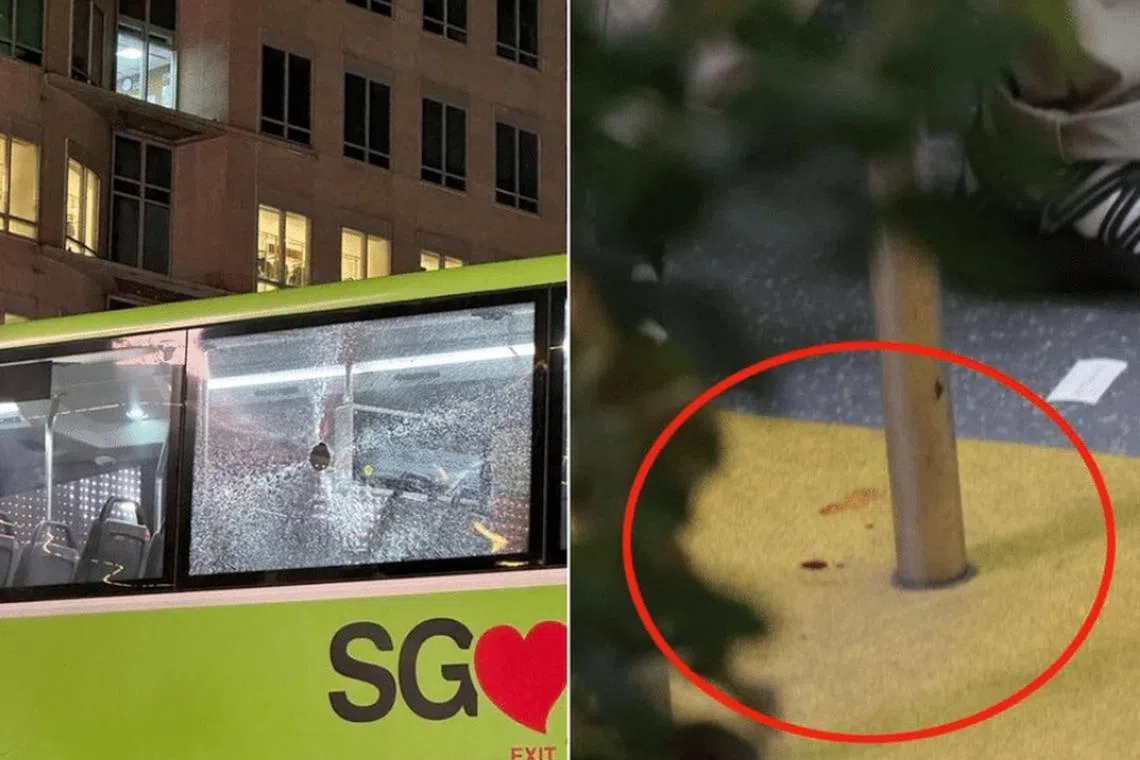 பேருந்து சன்னல்மீது போத்தலை வீசியதாக ஆடவர்மீது குற்றச்சாட்டு