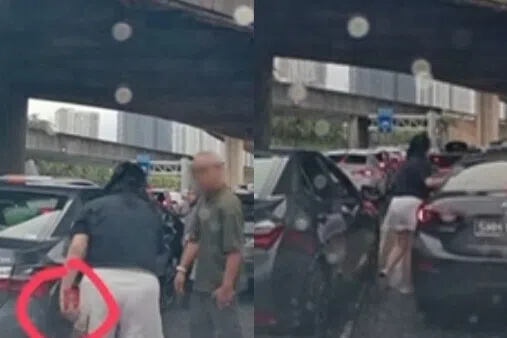 ஜோகூரில் சிங்கப்பூர் வாகனப் பயணியின் வெறித்தனம்