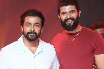 சூர்யாவுடன் விஜய் தேவரகொண்டா.