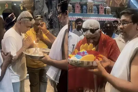 பத்துமலை முருகன் கோவிலில் அஜித்.