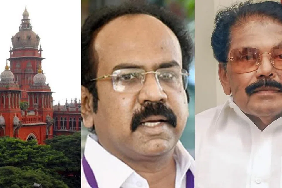 அமைச்சர்கள் தங்கம் தென்னரசு, கேகேஎஸ்எஸ்ஆர் ராமச்சந்திரன்.