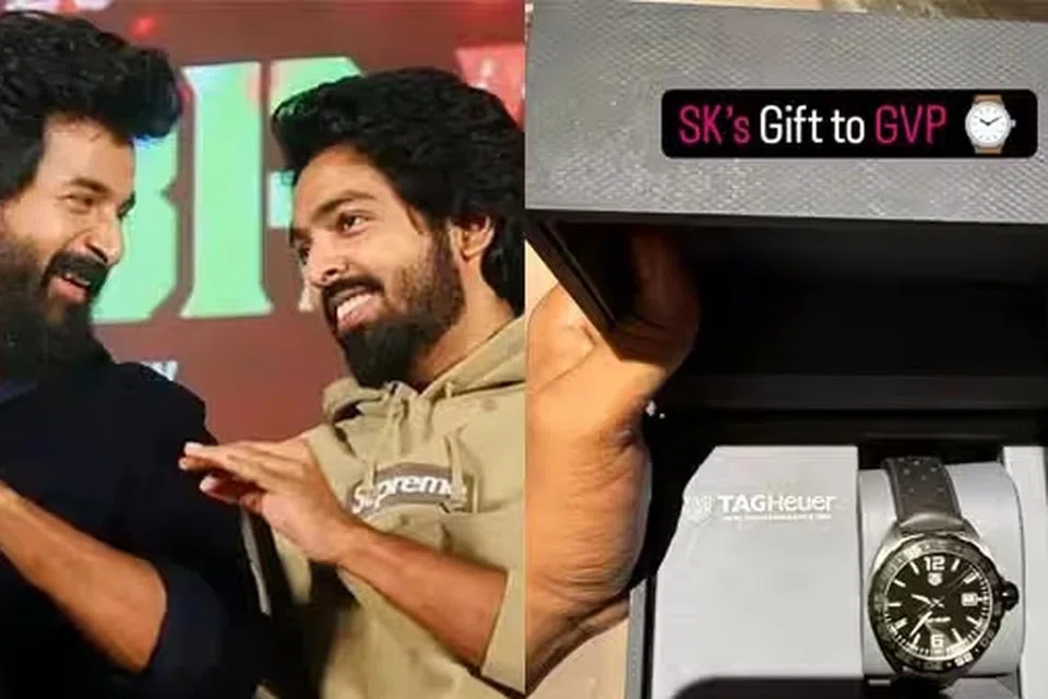 விலையுயர்ந்த கைக்கடிகாரத்தை ஜி.வி.பிரகாஷ்க்கு பரிசாக அளித்தார் சிவகார்த்திகேயன்.