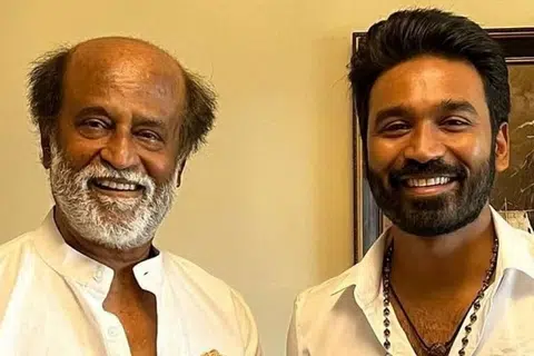 ரஜினியுடன் தனுஷ்.