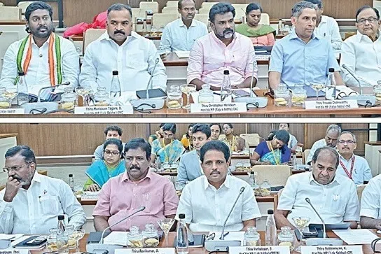 தொகுதி மறுவரையறை மசோதாவை கைவிட வலியுறுத்தி தமிழக எம்பிக்கள் தீர்மானம்