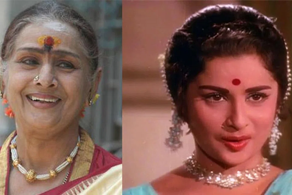முதுமையிலும் இளமையிலும் நடிகை காஞ்சனா.