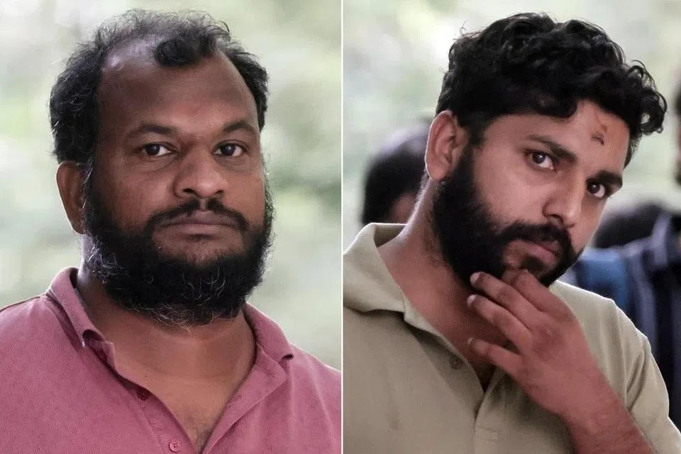 இந்திய நாட்டவர்களான அங்கப்பன் அறிவழகன் (இடது), துரைராஜ் குலோத்துங்கன் இருவரும், சுற்றுலாப் பயணிகள் சிங்கப்பூரிலிருந்து இந்தியாவிற்கு எடுத்துச் சென்ற பொருள்களை வாங்குவதற்காக அந்த நிதியைப் பயன்படுத்தினர்.