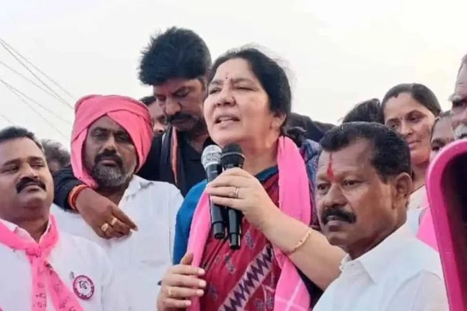 வாக்கு  சேகரிப்பில் ஈடுபட்ட அமைச்சர் சத்யவதி. 