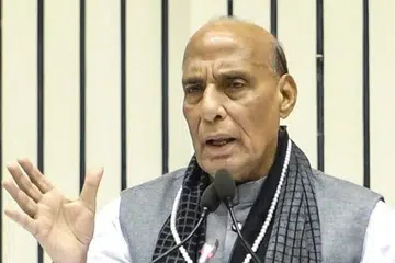 இந்தியத் தற்காப்பு அமைச்சர் ராஜ்நாத் சிங்.