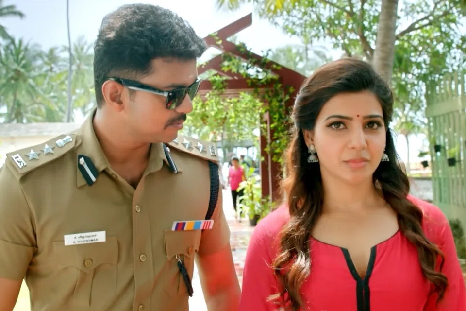 2016ஆம் ஆண்டு வெளியான ‘தெறி’ படத்தில் விஜய், சமந்தா.