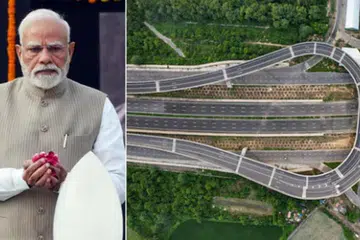 துவாரகா நெடுஞ்சாலையின் ஒரு பகுதியை பிரதமர் மோடி திறந்துவைத்தார்.