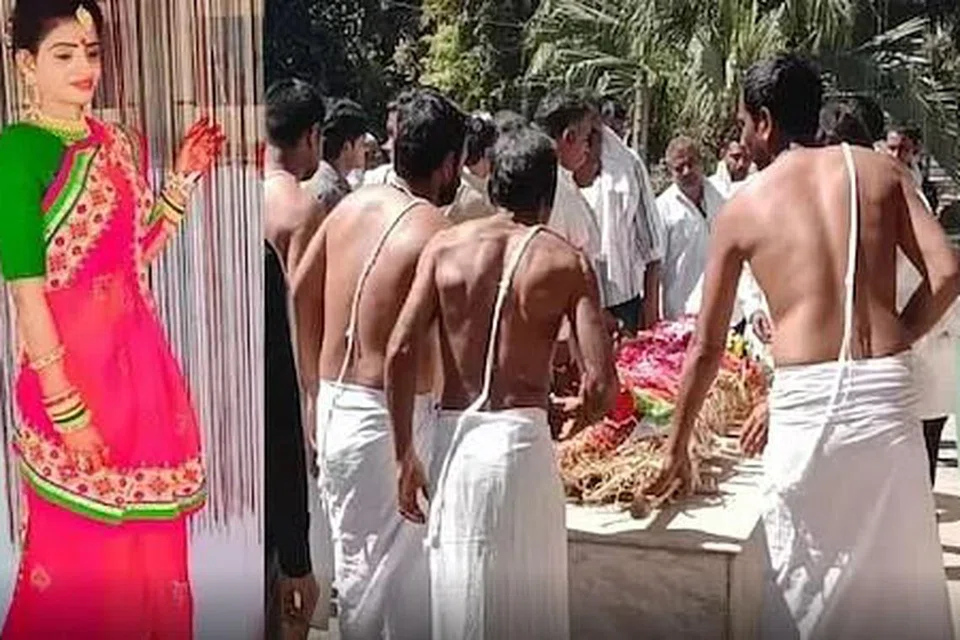மணமேடையில் அமர்ந்திருந்த மணப்பெண்ணுக்கு மயக்கம் ஏற்பட்டு அவர் மயங்கி விழுந்தார். படம்: நியூஸ்18