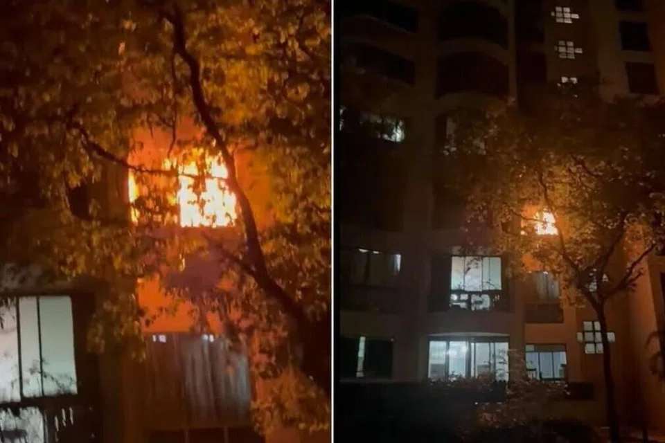 சுவா சூ காங் வட்டாரத்தில் உள்ள கூட்டுரிமை வீட்டில் அதிகாலையில் தீ மூண்டது.
