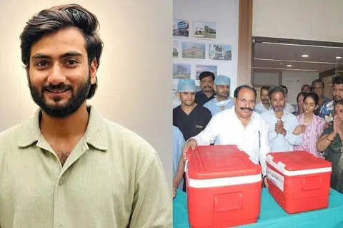இறப்பிலும் நான்கு பேருக்கு வாழ்வளித்த கெளரவுக்கு இந்தூர் காவல்துறை அதிகாரபூர்வ மரியாதையுடன் விடை கொடுத்தது.