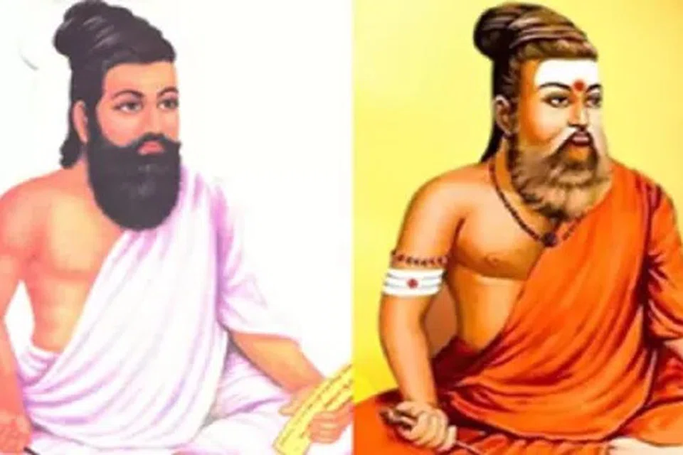 சென்னை கோட்டூர்புரத்தில் உள்ள நூலகத்தில் நடைபெறும் கண்காட்சியில், மாணவர் ஒருவர் திருவள்ளுவர் படத்தைக் காவி உடையுடன் வரைந்து காட்சிப்படுத்தி இருந்தார். 