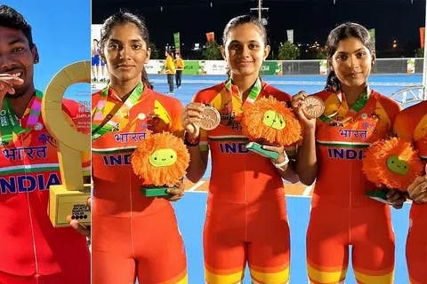 உலக ஸ்கேட்டிங் போட்டிகளில் பதக்கம் வென்ற ஆனந்த் குமார் வேல் குமார், லட்சிதா, பிரகதி, ருத்தவா ஆகியோருக்கு தமிழக முதல்வர் விஜய் வாழ்த்துத் தெரிவித்துள்ளார்.