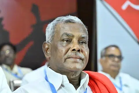 மார்க்சிஸ்ட் கம்யூனிஸ்ட் மாநிலச் செயலாளர் சண்முகம்.