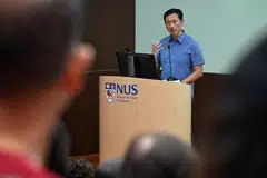 சிங்கப்பூர் மக்கள்தொகை சுகாதார ஆய்வுகள் குழுவின் இருபதாவது ஆண்டு விழாவில் சிறப்பு விருந்தினராகப் பங்கேற்ற சுகாதார அமைச்சர் ஓங் யி காங்.