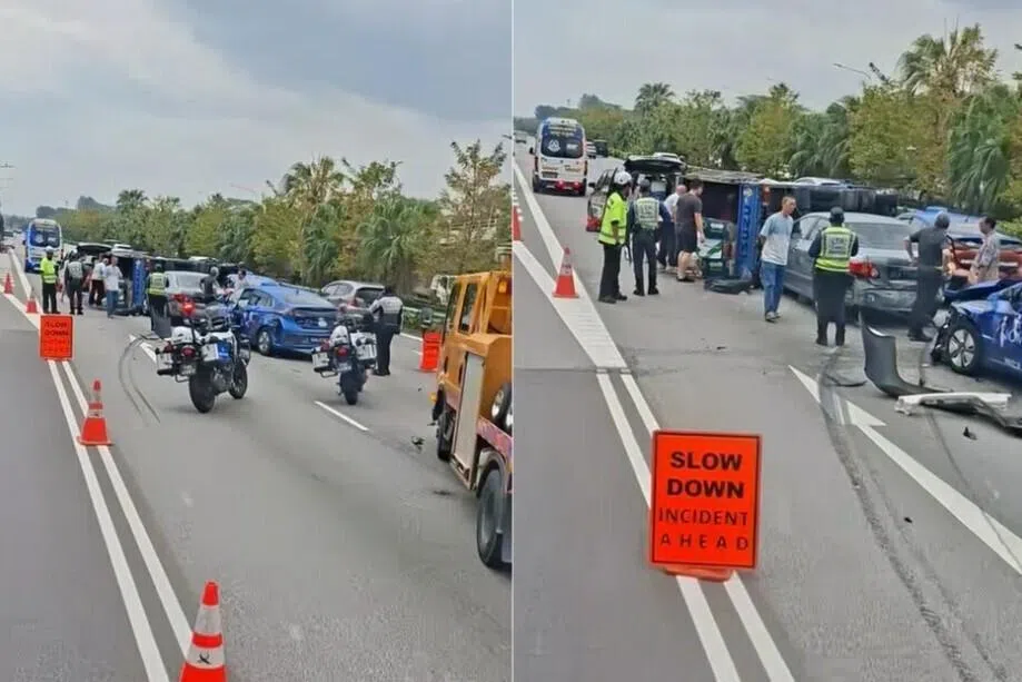 ஆறு வாகனங்கள் தெம்பனிஸ் விரைவுச்சாலையில் மோதிக்கொண்டன