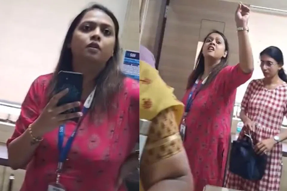 கர்நாடகாவில் பணிபுரிந்தாலும் அம்மாநில மொழியான கன்னடத்தில் பேச மறுத்த பெண் அதிகாரி.