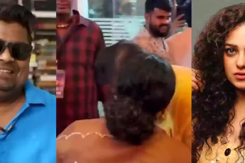 மிஷ்கின் கன்னத்தில் நித்யா மேனன் முத்தம்.