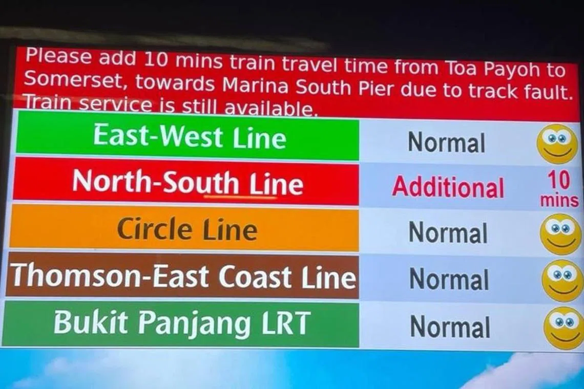 வடக்கு-தெற்கு ரயில் தடத்தில் கோளாறு: ரயில் சேவையில் தாமதம் 