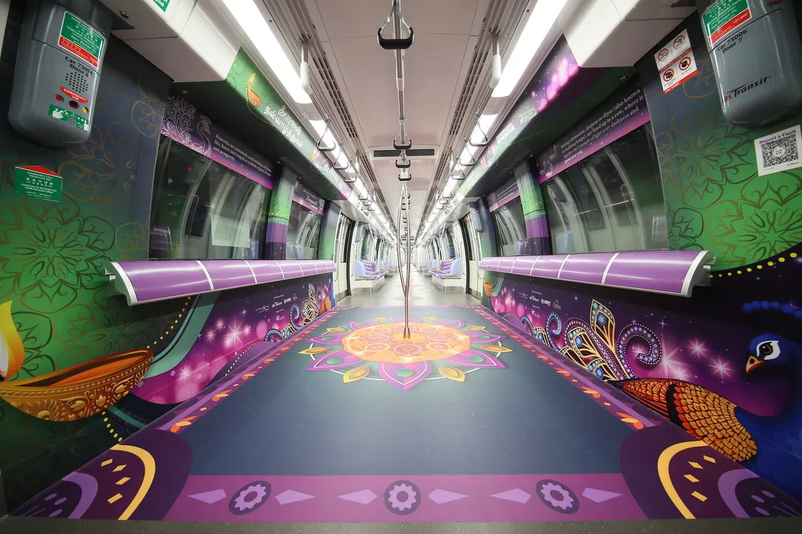 ரயில், பேருந்துகளில் கண்கவர் தீபாவளி வண்ண அலங்காரங்கள் 