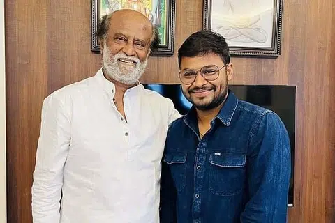 ரஜினியுடன் சிபி சக்கரவர்த்தி.