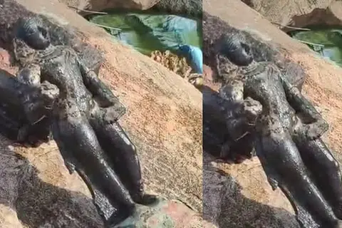 மீட்கப்பட்ட சிலை.