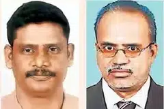 (இடமிருந்து) விஞ்ஞானிகள் ஜானகிராமன், ரவீந்திரன்.