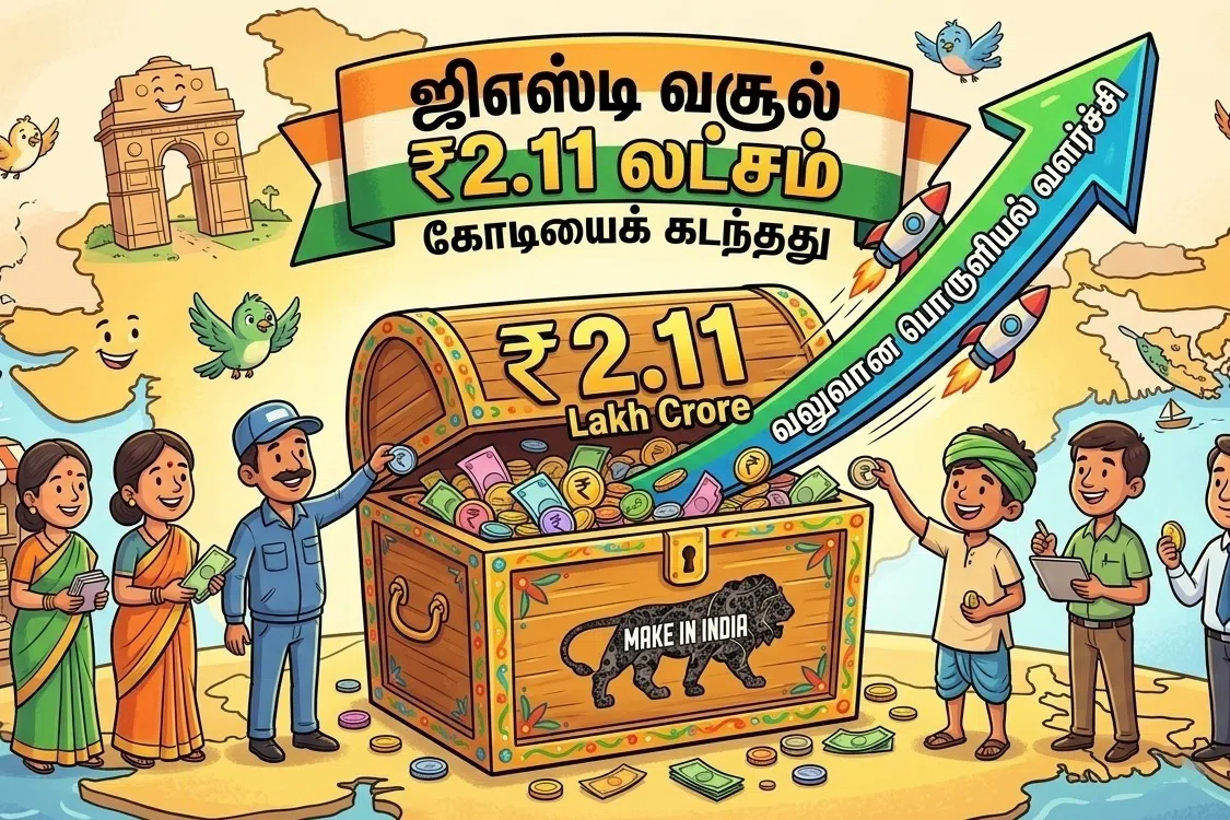 ஜிஎஸ்டி வசூல் ₹2.11 லட்சம் கோடியைக் கடந்தது: வலுவாகும் இந்தியாவின் பொருளியல் வளர்ச்சி