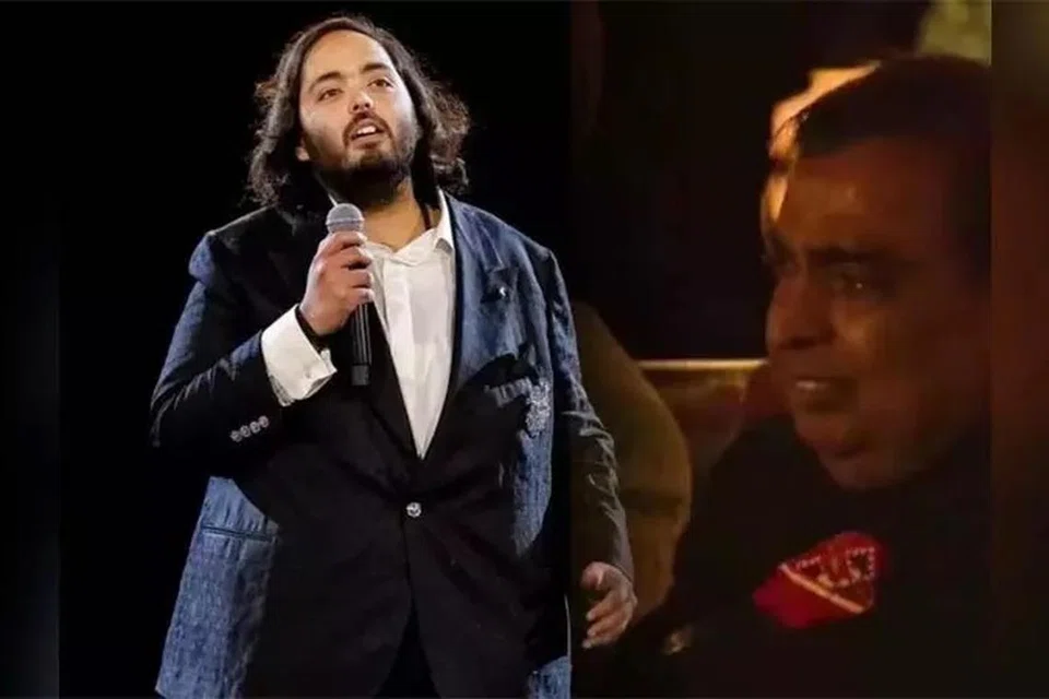 விருந்தினர்கள் முன்னிலையில் பேசிய முகேஷ் அம்பானியின் இளைய மகன் ஆனந்த் அம்பானி.