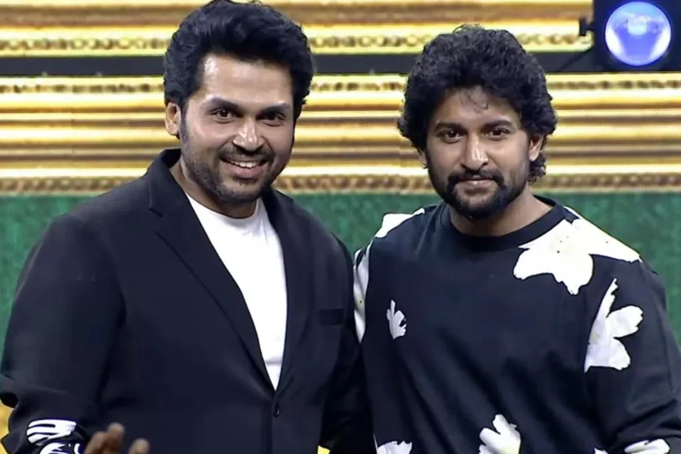‘ஹிட் 4’ படத்தை தயாரிக்க இருக்கும் தெலுங்கு நடிகர் நானியுடன் கார்த்தி.