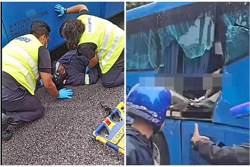 உட்லண்ட்சை நோக்கிச் செல்லும் புக்கிட் தீமா விரைவுச்சாலையில் கார், லாரி, பேருந்து, இரண்டு மோட்டார் சைக்கிள்கள் தொடர்பான விபத்து குறித்து மே 20ஆம் தேதி காலை 8.20 மணிக்குத் தகவல் கிடைத்ததாகக் காவல்துறை கூறியது.