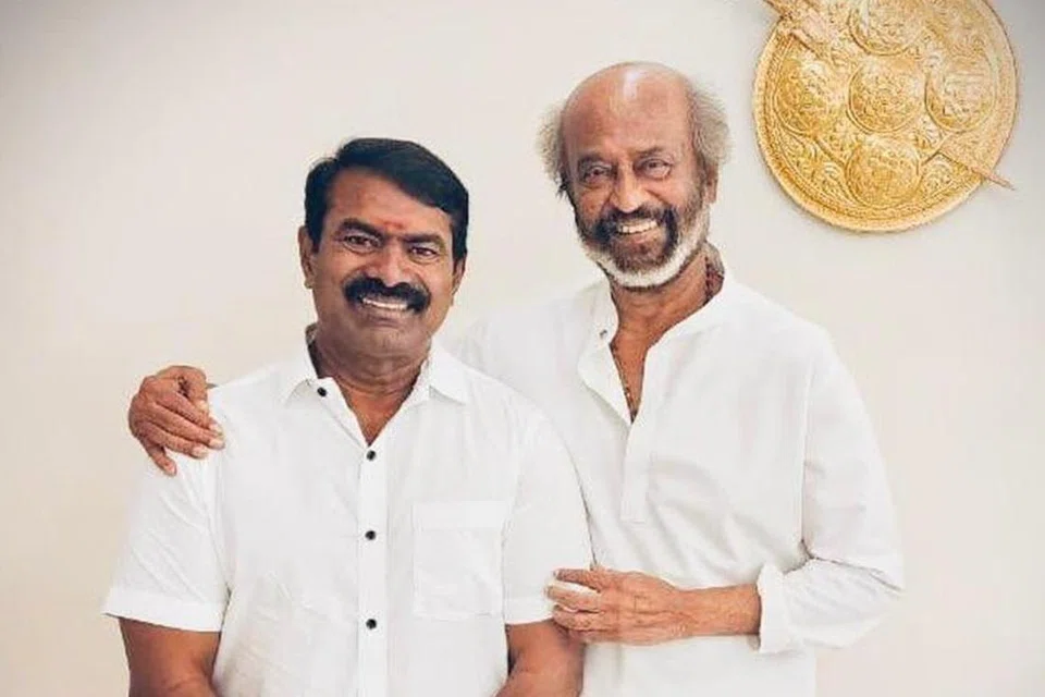 போயஸ் தோட்டத்தில் ரஜினியை சந்தித்துப் பேசினார் சீமான்.