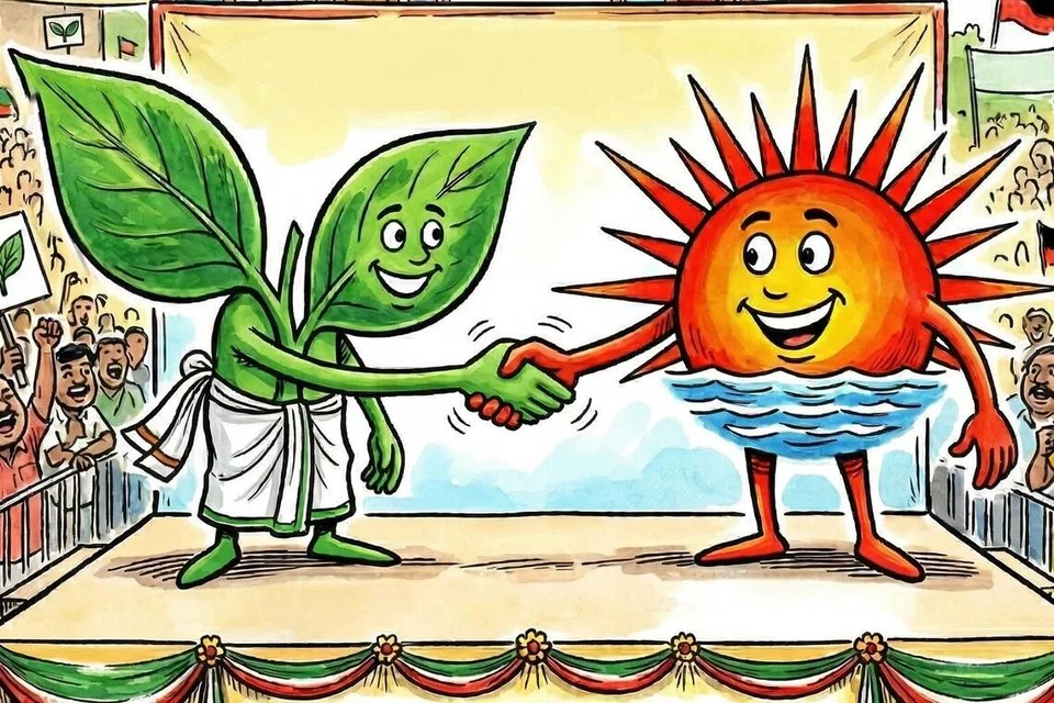 இரட்டை இலை 169 தொகுதிகளிலும் உதயசூரியன் 176 தொகுதிகளிலும் களத்தில் உள்ளன.