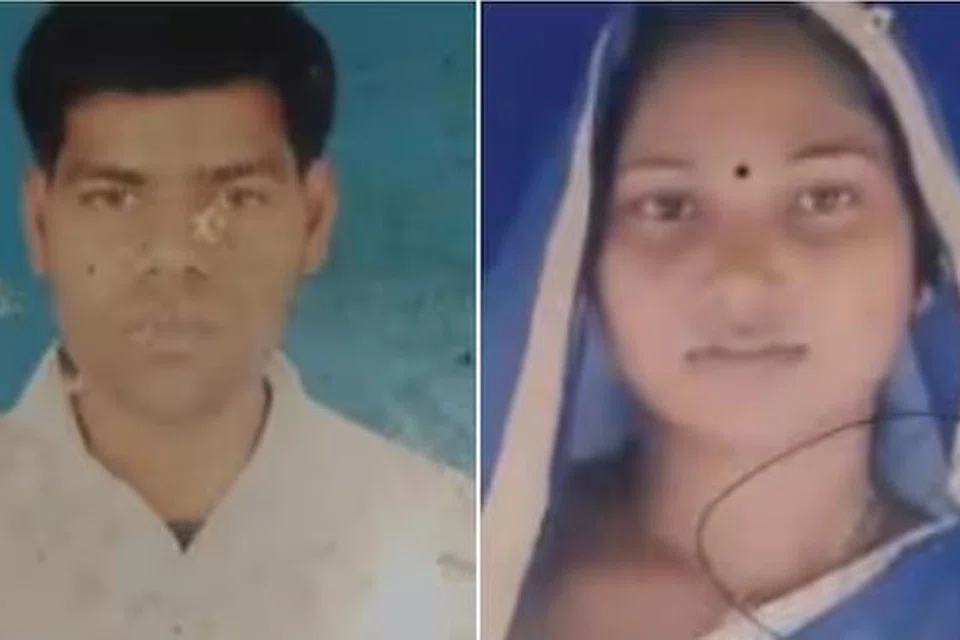 கொல்லப்பட்ட ஆசிரியர் சுனில், 35, அவரது மனைவி பூனம், 32.