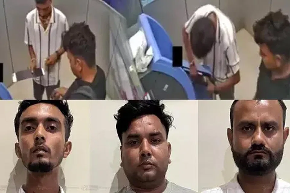 இயந்திரத்திற்குள் கறுப்பு அட்டையை செருகி கொள்ளையடித்த கொள்ளையர்கள்.
