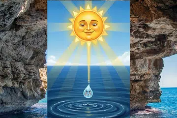 தண்ணீரை வேறு ஓர் உலகத்திற்கு அழைத்துச் சென்ற சூரியன்.