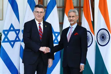 இஸ்ரேலிய வெளியுறவு அமைச்சர் Gideon Sa’ar குழுவினருடன் வெளியுறவு அமைச்சர் டாக்டர் எஸ். ஜெய்சங்கர் பேச்சுவார்த்தை நடத்தினார். 