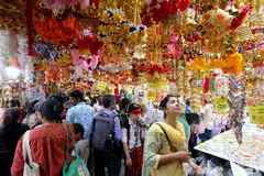 புதன்கிழமை (அக்டோபர் 30) கேம்பல் லேன் தீபாவளிச் சந்தையில் எடுக்கப்பட்ட படம்.