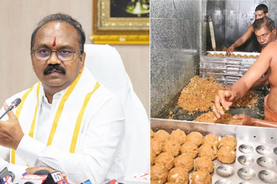 திருப்பதி தேவஸ்தான தலைமை அதிகாரி சியாமளா ராவ், திருப்பதியில் லட்டு செய்யும் பணியாளர்கள்.