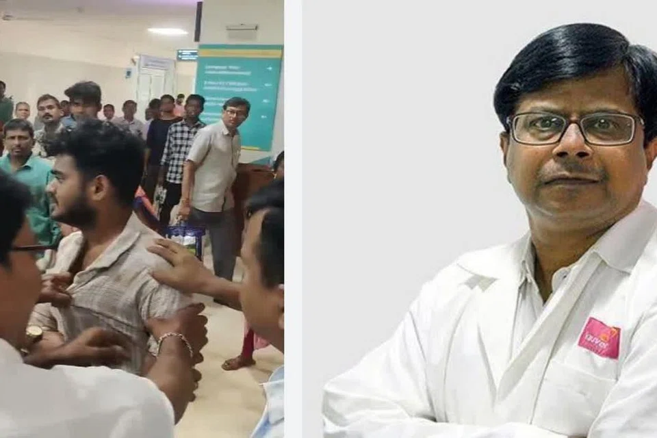 (இடமிருந்து வலம்) கைதான விக்னேஷ், காயமடைந்த மருத்துவர்.