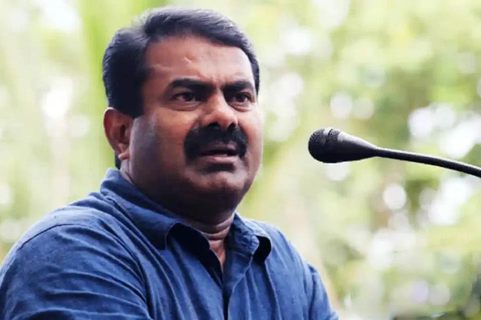 மே 18 அன்று பேரெழுச்சி கூட்டத்தில் பேசிய சீமான்.