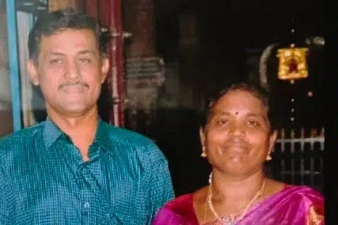 நேப்பாளத்தில் வேன் கவிழ்ந்து ஏற்பட்ட விபத்தில் உயிரிழந்த முத்துக்குமார் மற்றும் மீனா.