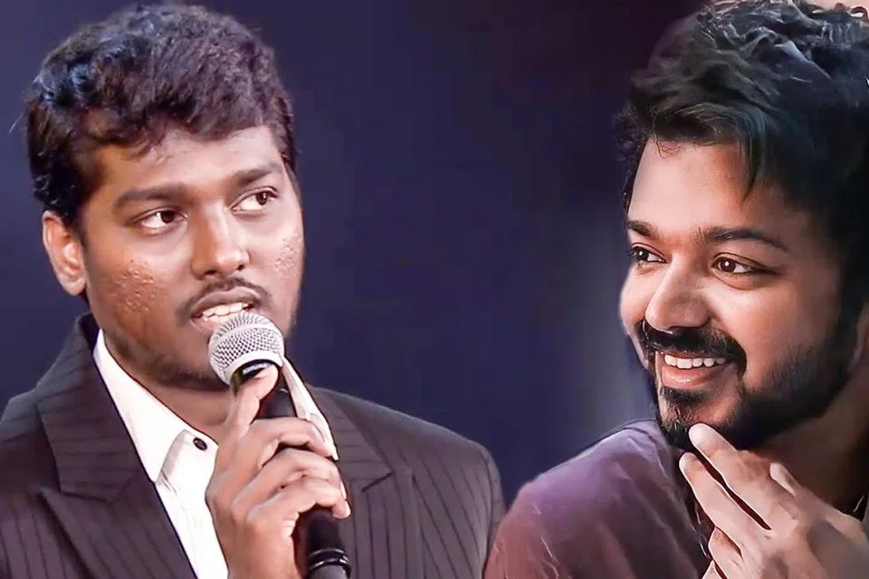 இயக்குநர் அட்லி, நடிகர் விஜய்.