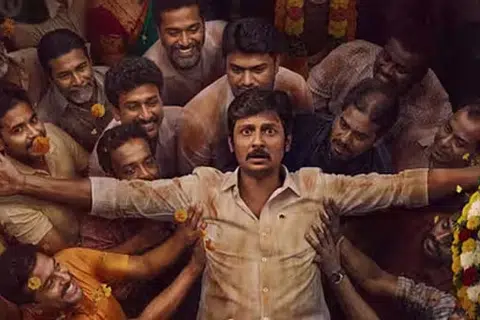 ‘தலைவர் தம்பி தலைமையில்’ என்ற படத்தில் ஜீவா தோன்றும் காட்சி.