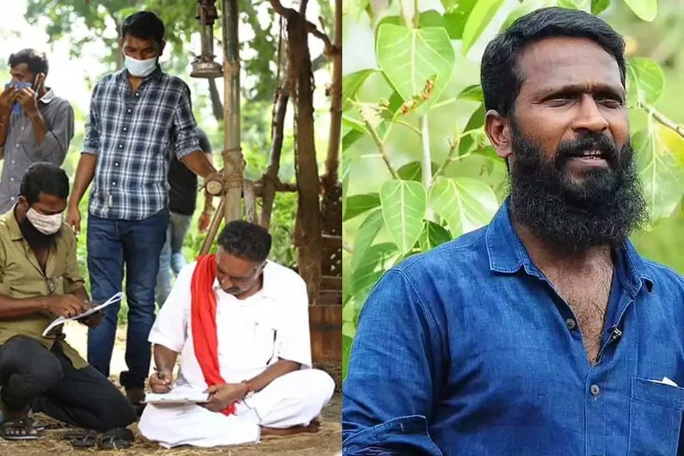 விடுதலை படத்தின் படப்பிடிப்பில் படக்குழுவினர்.