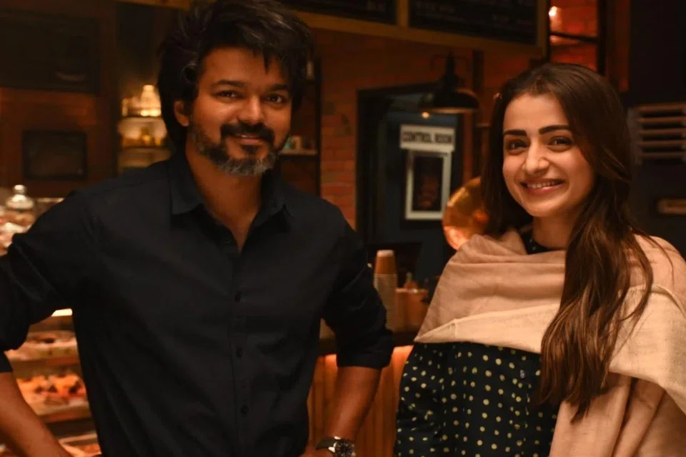 ‘லியோ’  படப்பிடிப்பில் விஜய், திரிஷா.