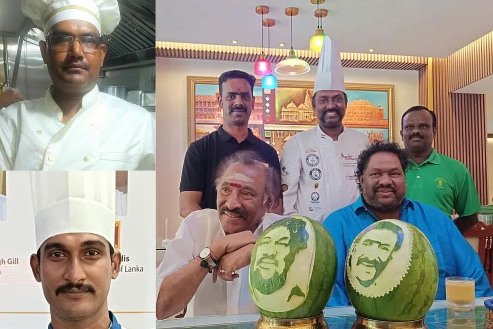 அறுசுவை விருந்தை ஆயத்தப்படுத்திய சமையல் வல்லுநர்கள், மற்றும் உணவக ஊழியர்களுடன் திரு தேவா, திரு ஸ்ரீகாந்த் தேவா. 