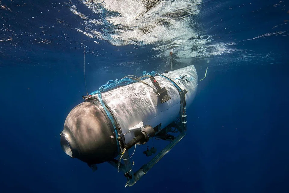 The submersible disappeared in a portion of the ocean with a depth of roughly 4,000m. PHOTO: OCEANGATE 